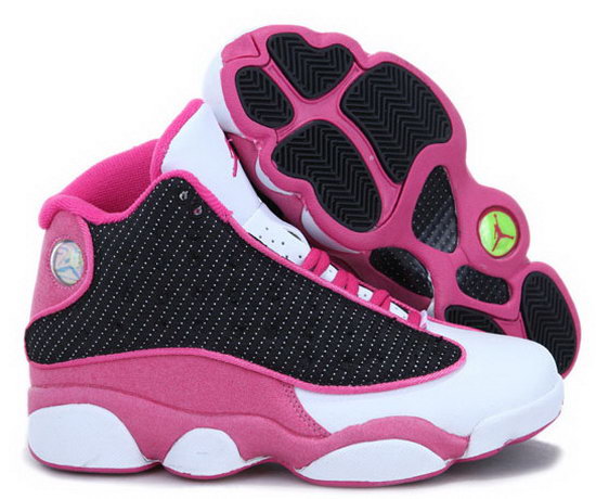 Womens Air Jordan Retro 13 Black Pink White Discount